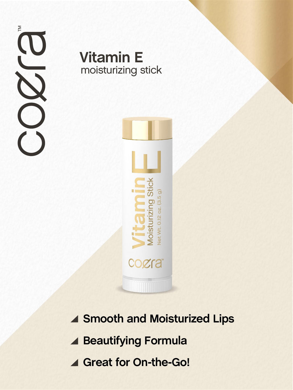 Two-pack Coera lip balm shown for convenient on-the-go hydration.