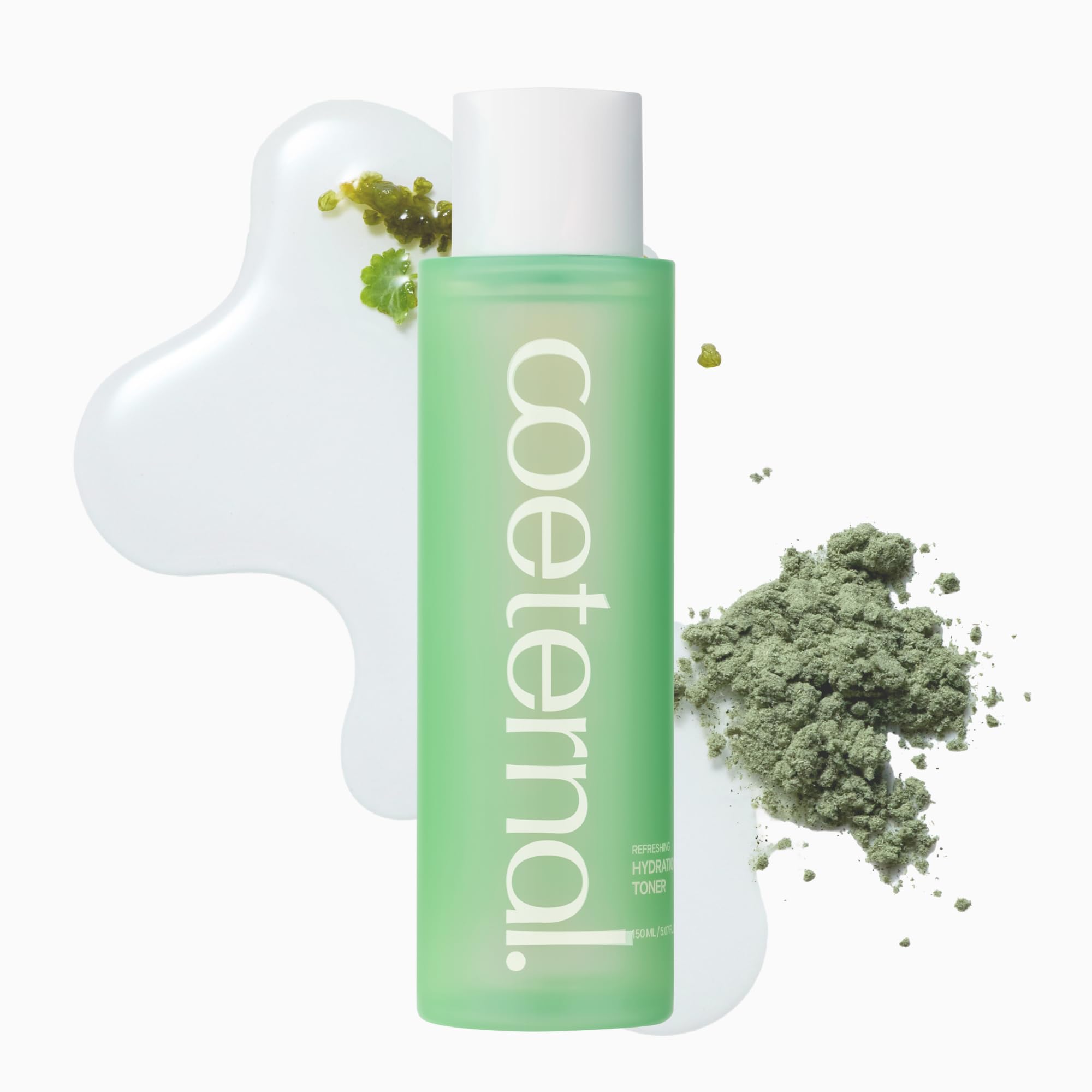 Coeternal Refreshing Hydration Toner bottle pour showing instant moisture refreshment.