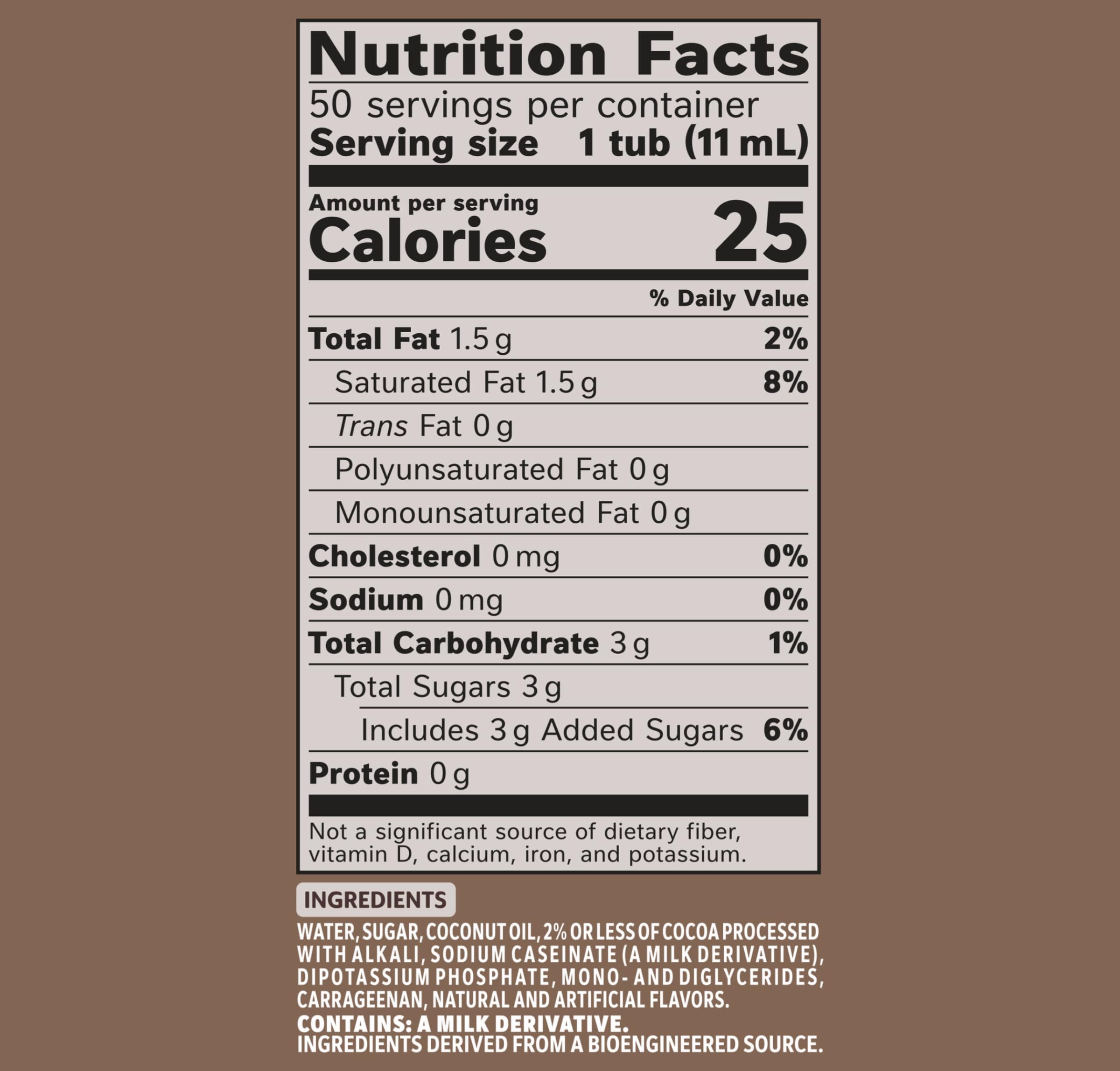 Close-up of Coffee-mate Café Mocha creamer single cup