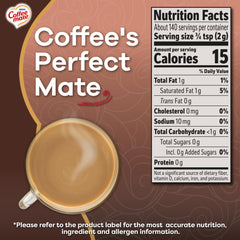 Coffee Mate Chocolate Creme Sugar Free Powder Bottle Top—neat lid for quick dose