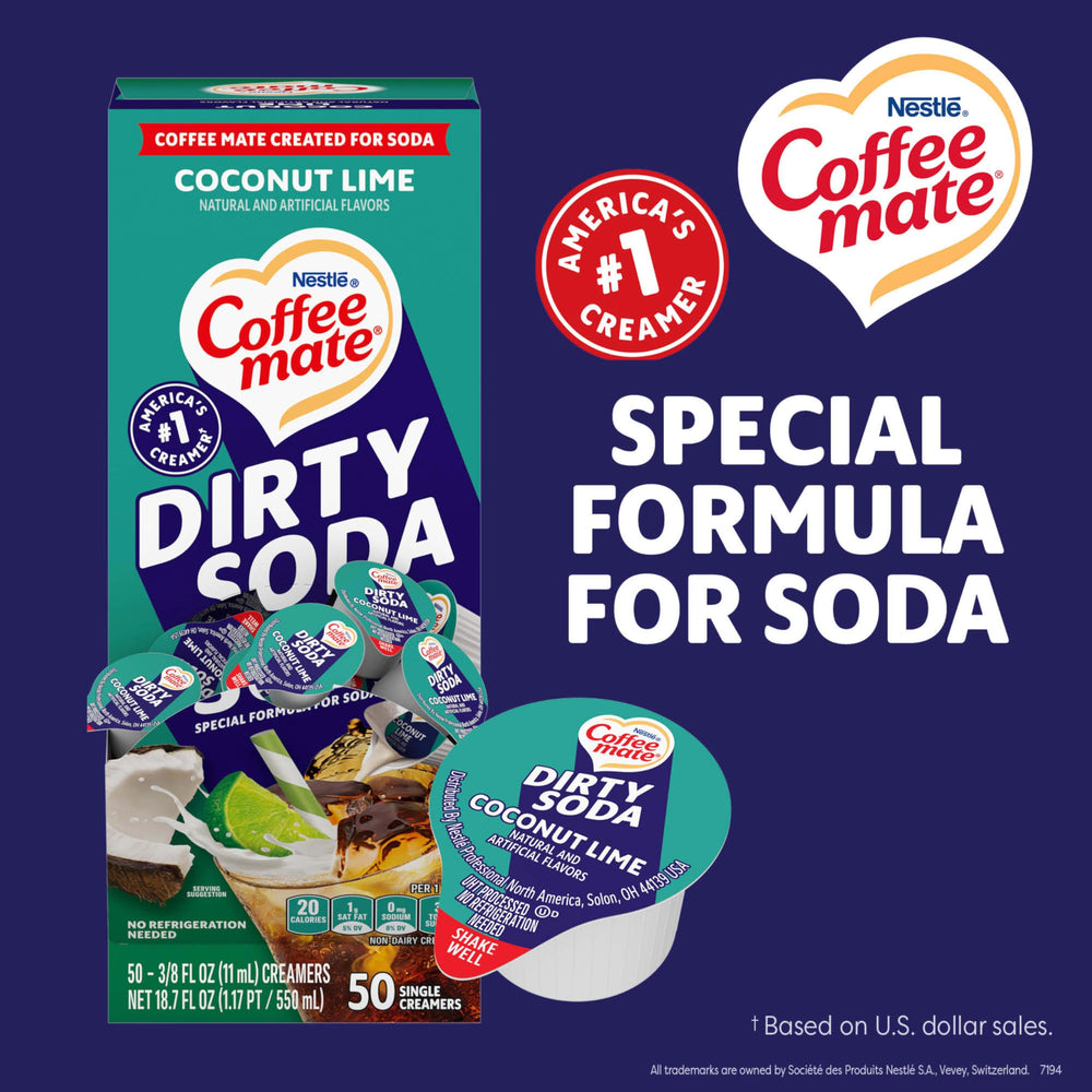 Coffee Mate Dirty Soda Coconut Lime gluten-free and kosher dairy option