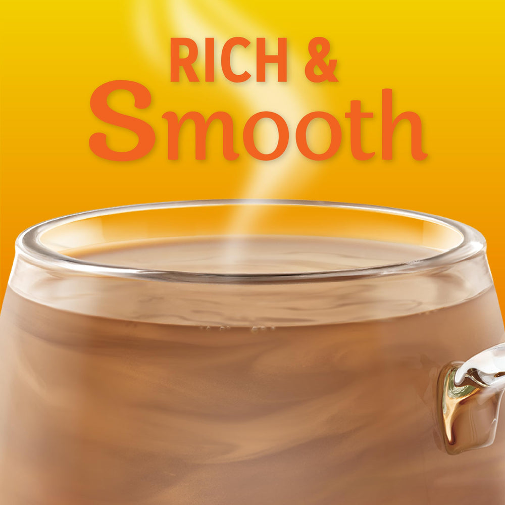 Coffee-mate Hazelnut Powdered Creamer smooth pour over hot beverage