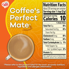 Coffee-mate Hazelnut Powdered Creamer pour-and-dispense for precise dosing