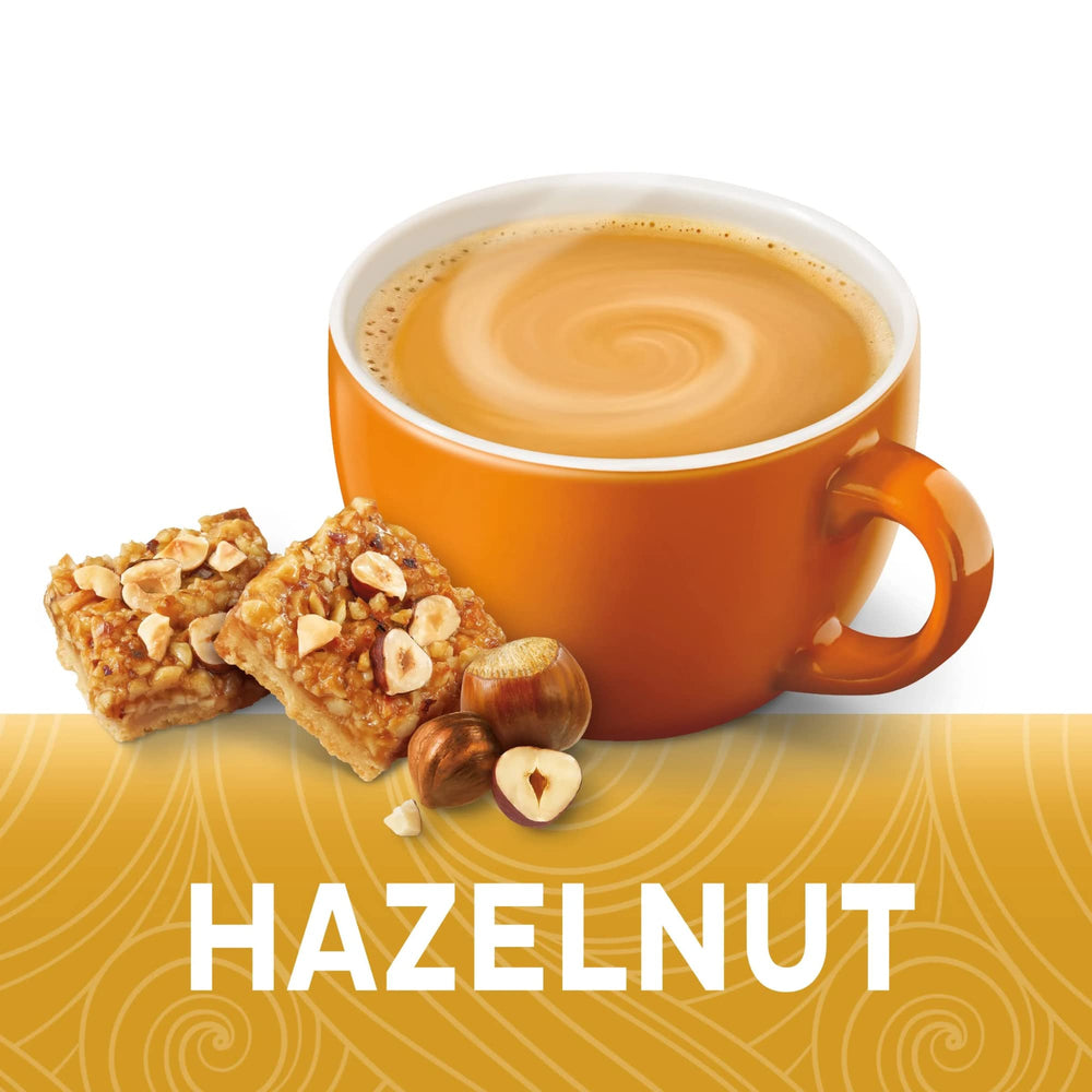 Coffee Mate Hazelnut Singles box side highlighting 50-count packaging.