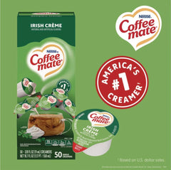 Cup of coffee with Coffee Mate Irish Crème finishing touch.