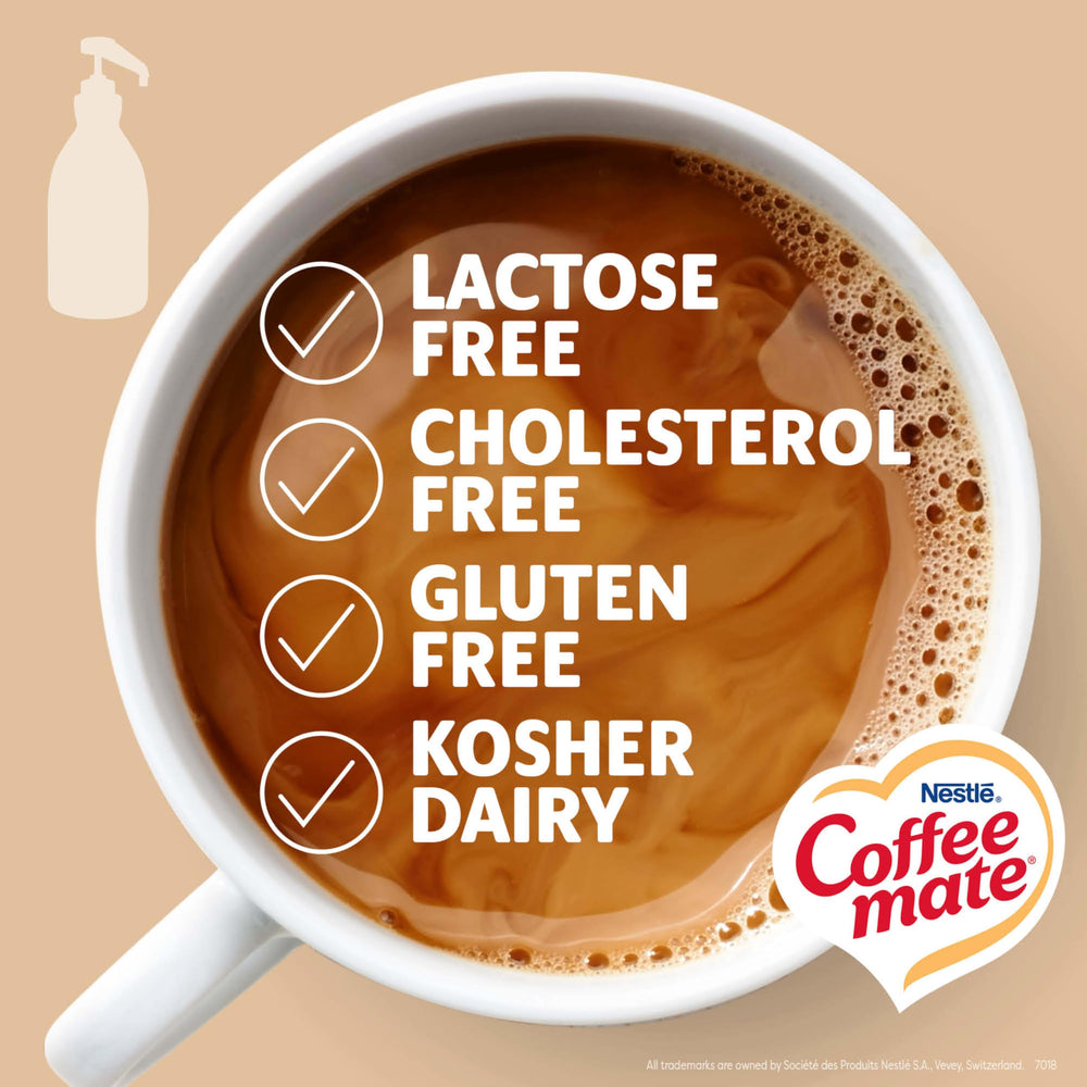 Coffee Mate non-dairy creamer packaging on display.