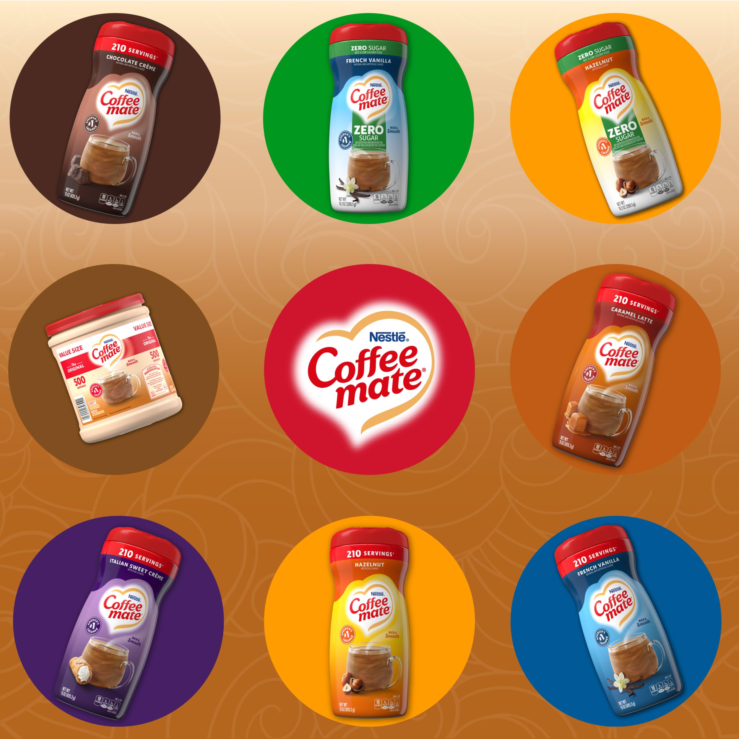 Kitchen counter scene featuring 35.3 oz Coffee Mate Original canister.