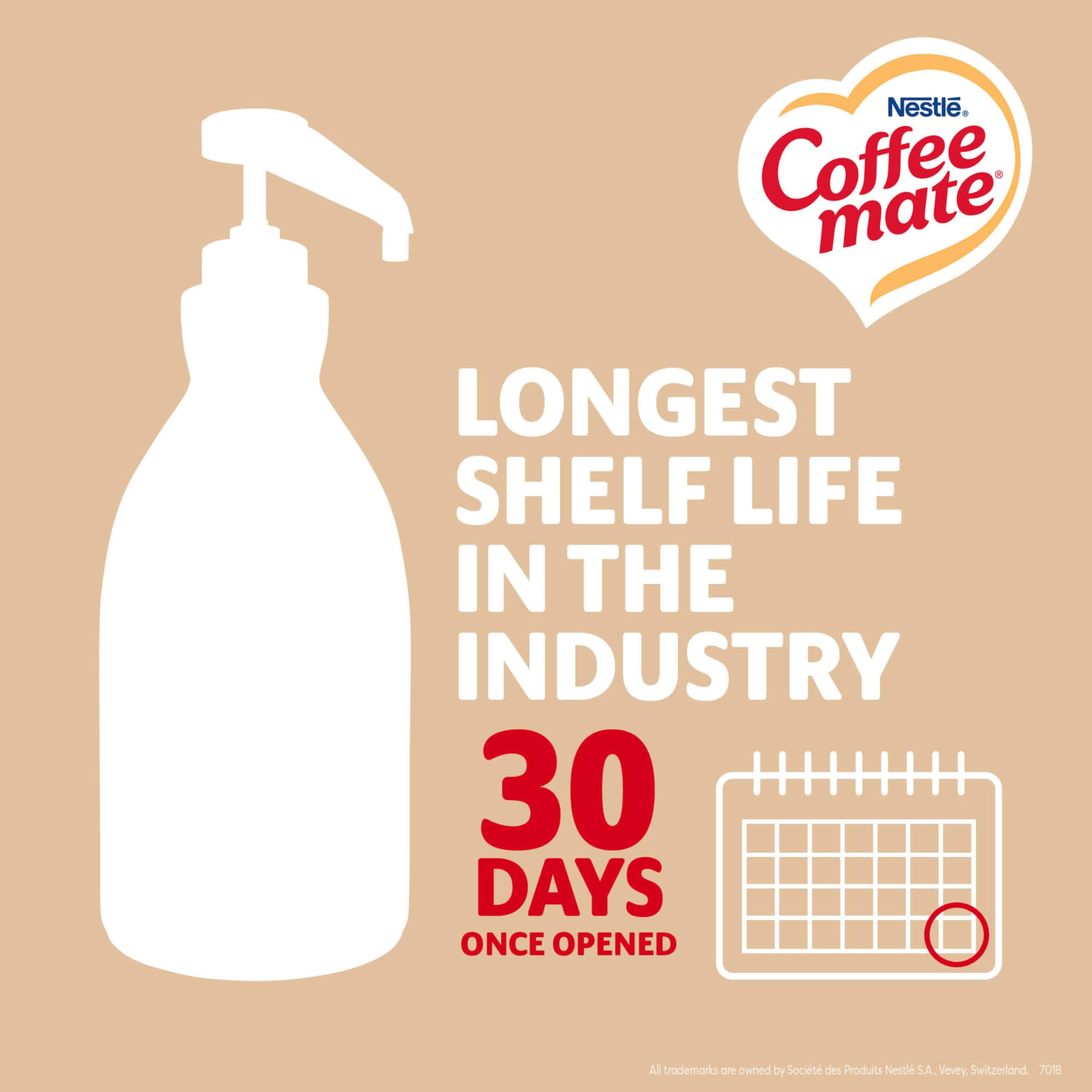 Coffee Mate shelf-stable creamer at room temperature.