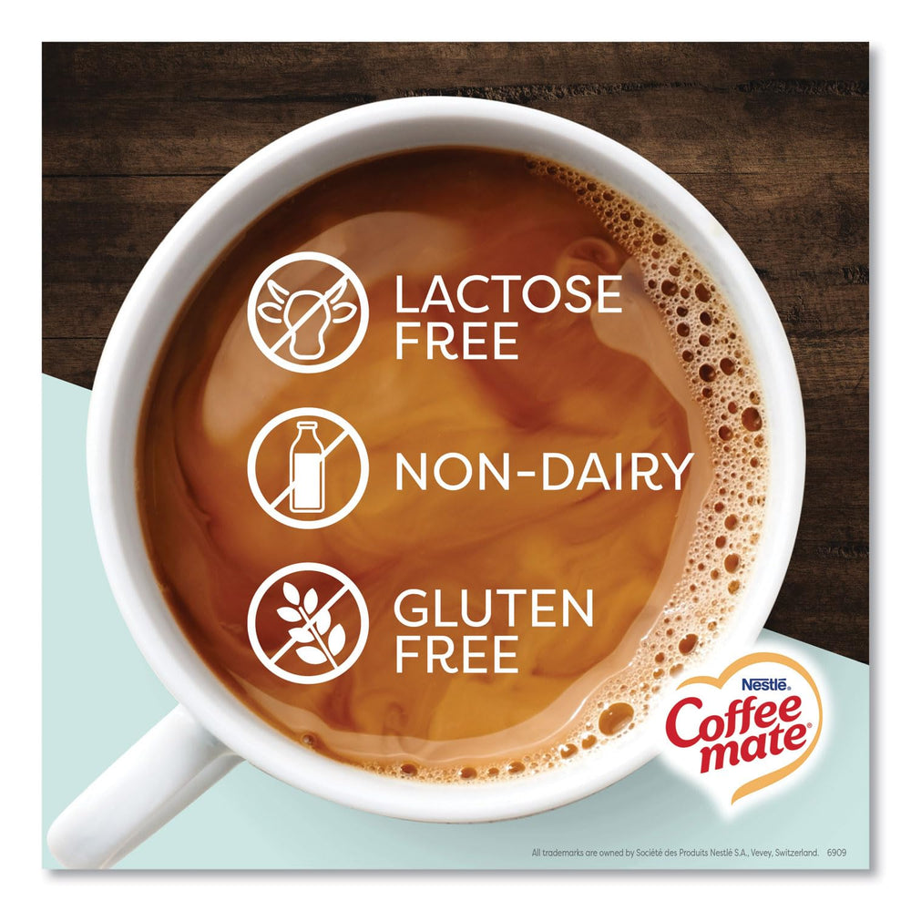 Coffee Mate vanilla oat milk creamer singles are gluten-free and kosher certified.