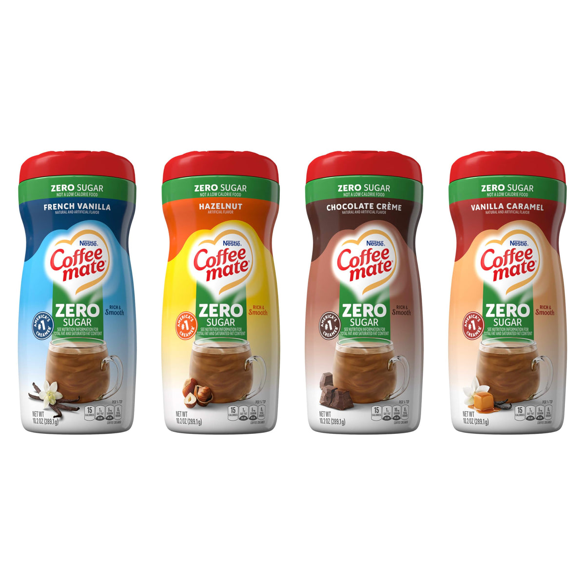 Coffee Mate Zero Sugar Variety Pack bottle front for everyday coffee