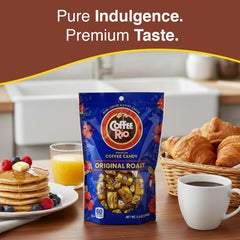 Creamy dairy caramel texture of Coffee Rio candies for a satisfying bite.