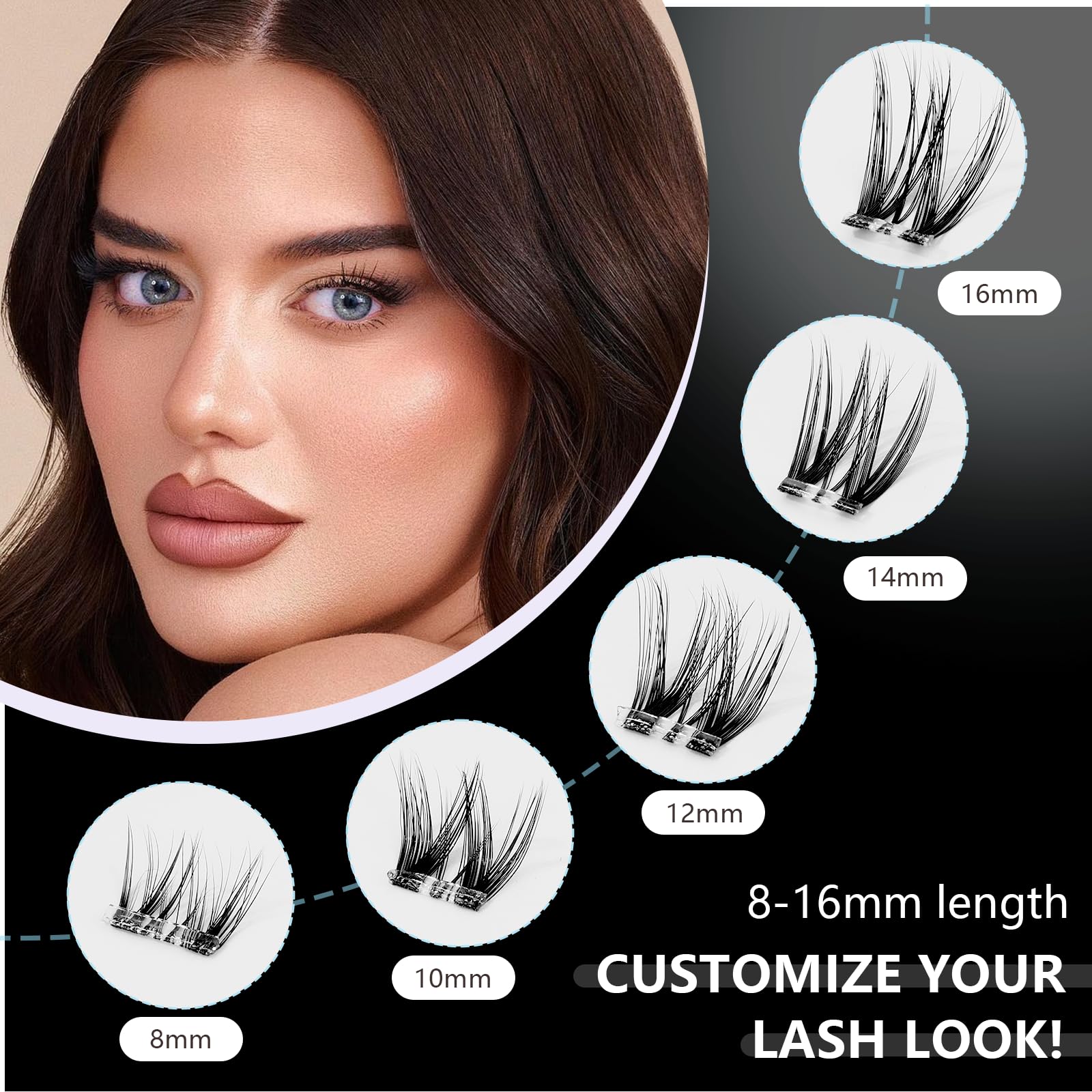 Cofier lash clusters tweezers for precise placement