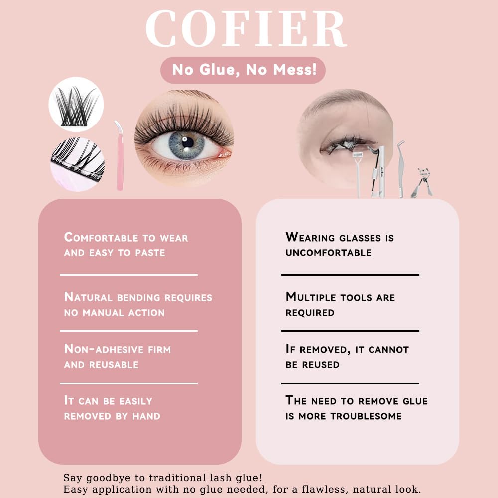 Cofier matte-finish lashes feel comfortable on skin.