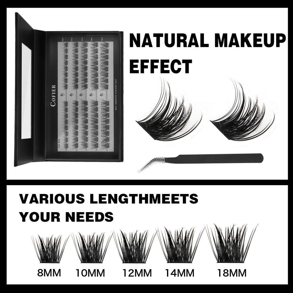Cofier precision lash tweezers included for precise placement