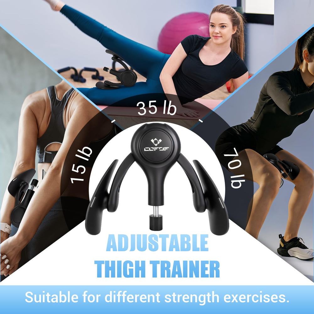 COFOF thigh trainer with 360-degree pad rotation for versatile positioning.