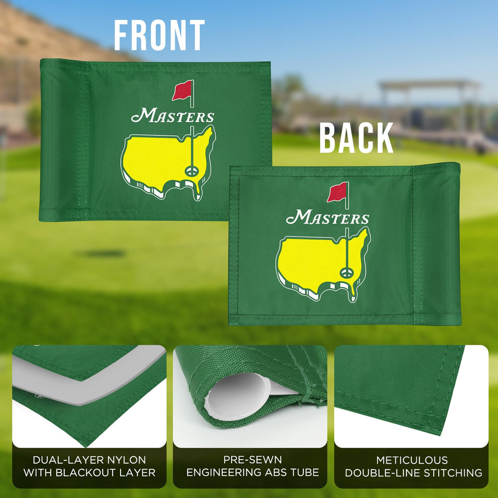 CoGolfing Major Golf Flag Mini, double-sided silk-screened, ideal for quick glance checks during drills.