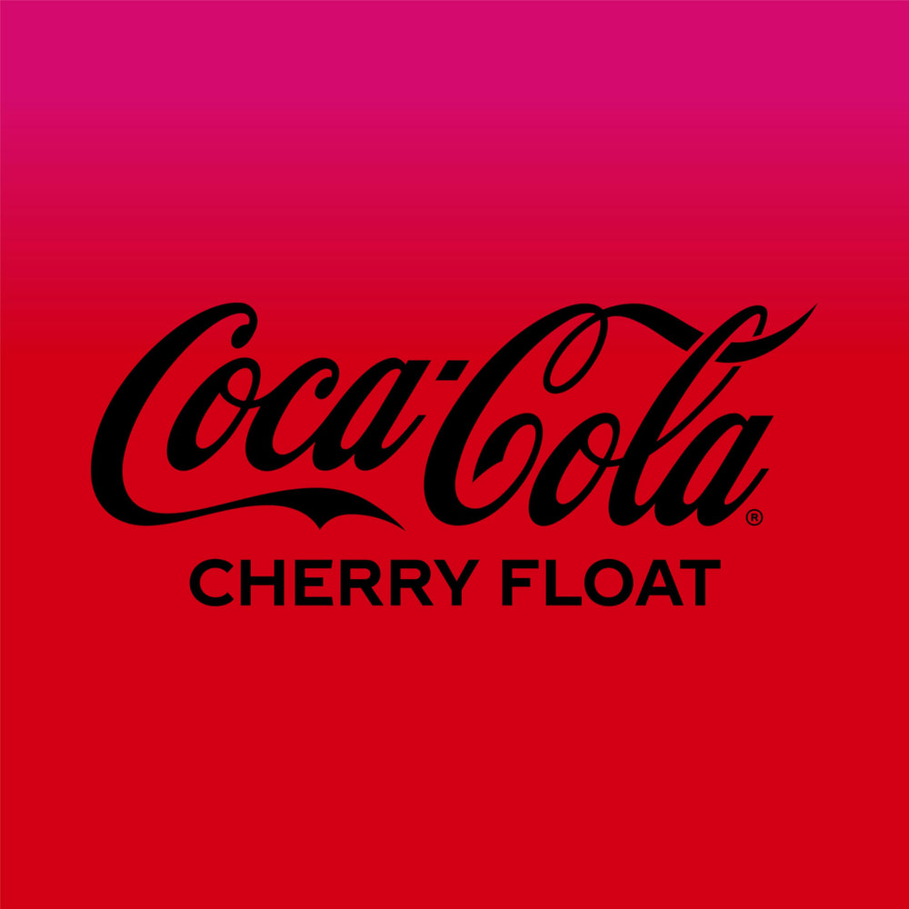 Coca-Cola Zero Sugar Cherry Float glass serve shows creamy vanilla twist.
