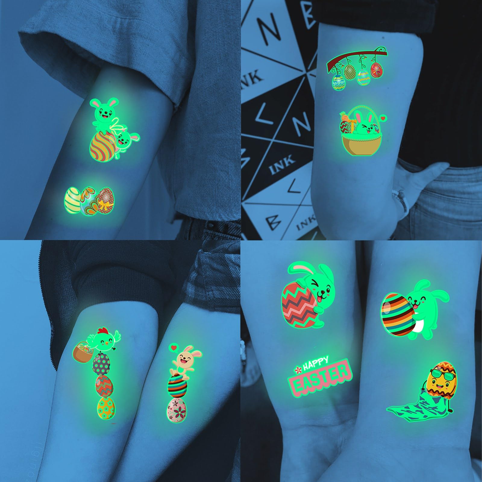 COKTAK Easter party temporary tattoos collection for celebrations
