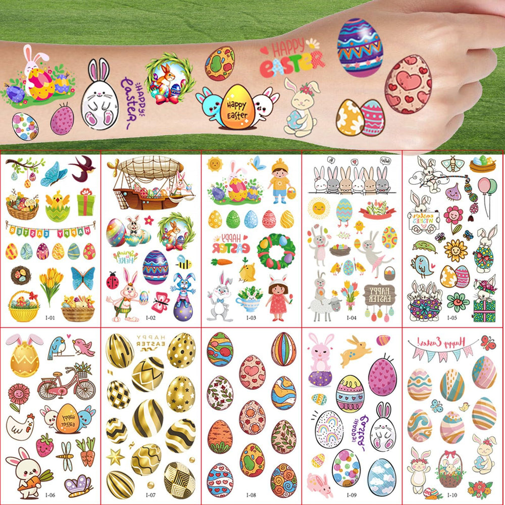COKTAK Easter tattoos great for goodie bags and party decorations.
