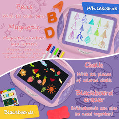 Cokzer toddler art table with accessories to spark creativity.
