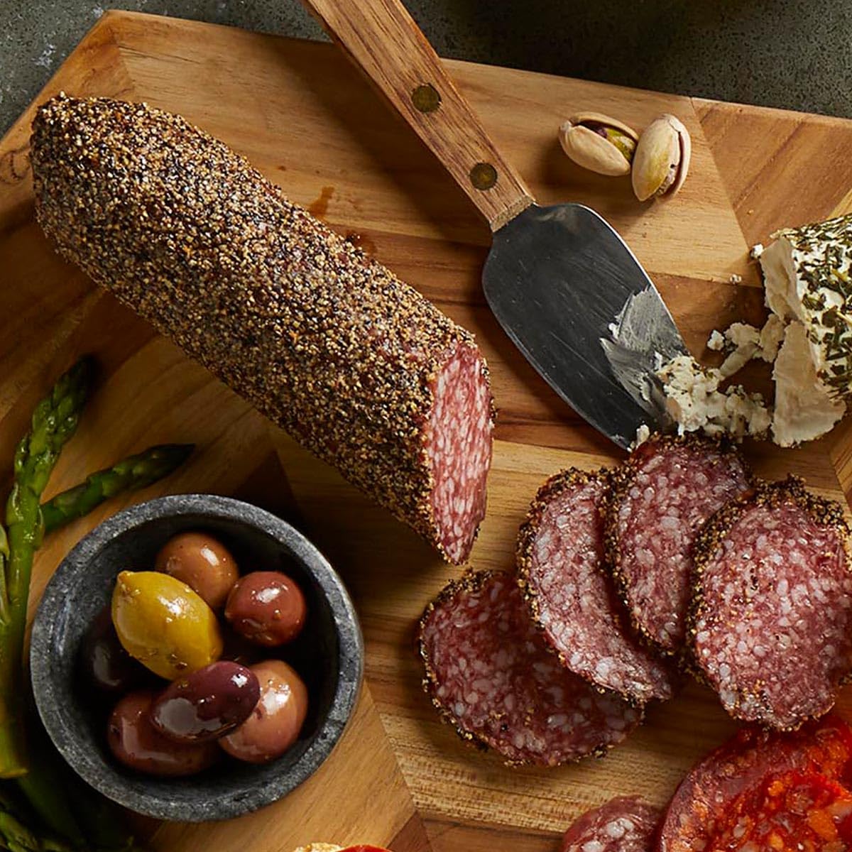 Colamecos All Natural Uncured Salami pack with clean label ingredients.