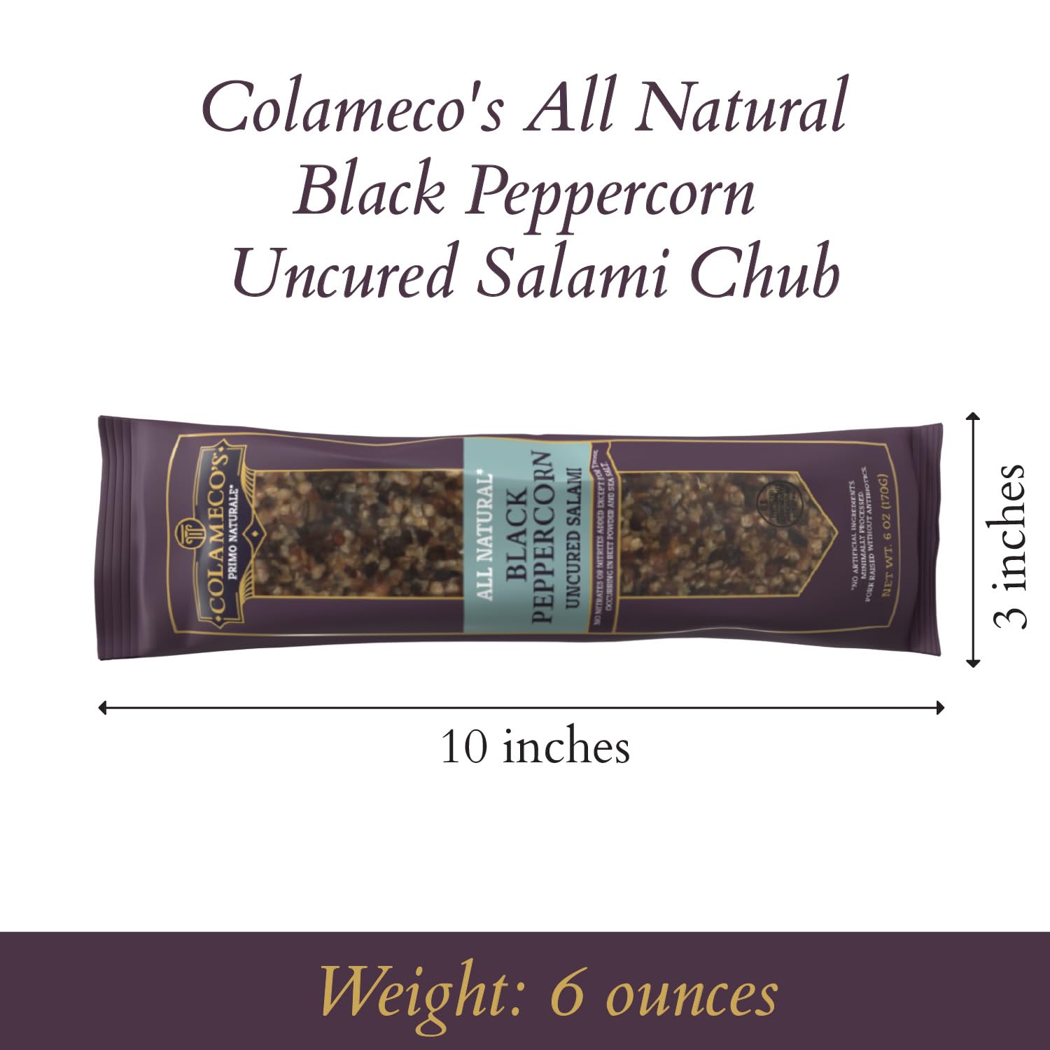 Colamecos Gluten-free, dairy-free salami pack ready to enjoy.