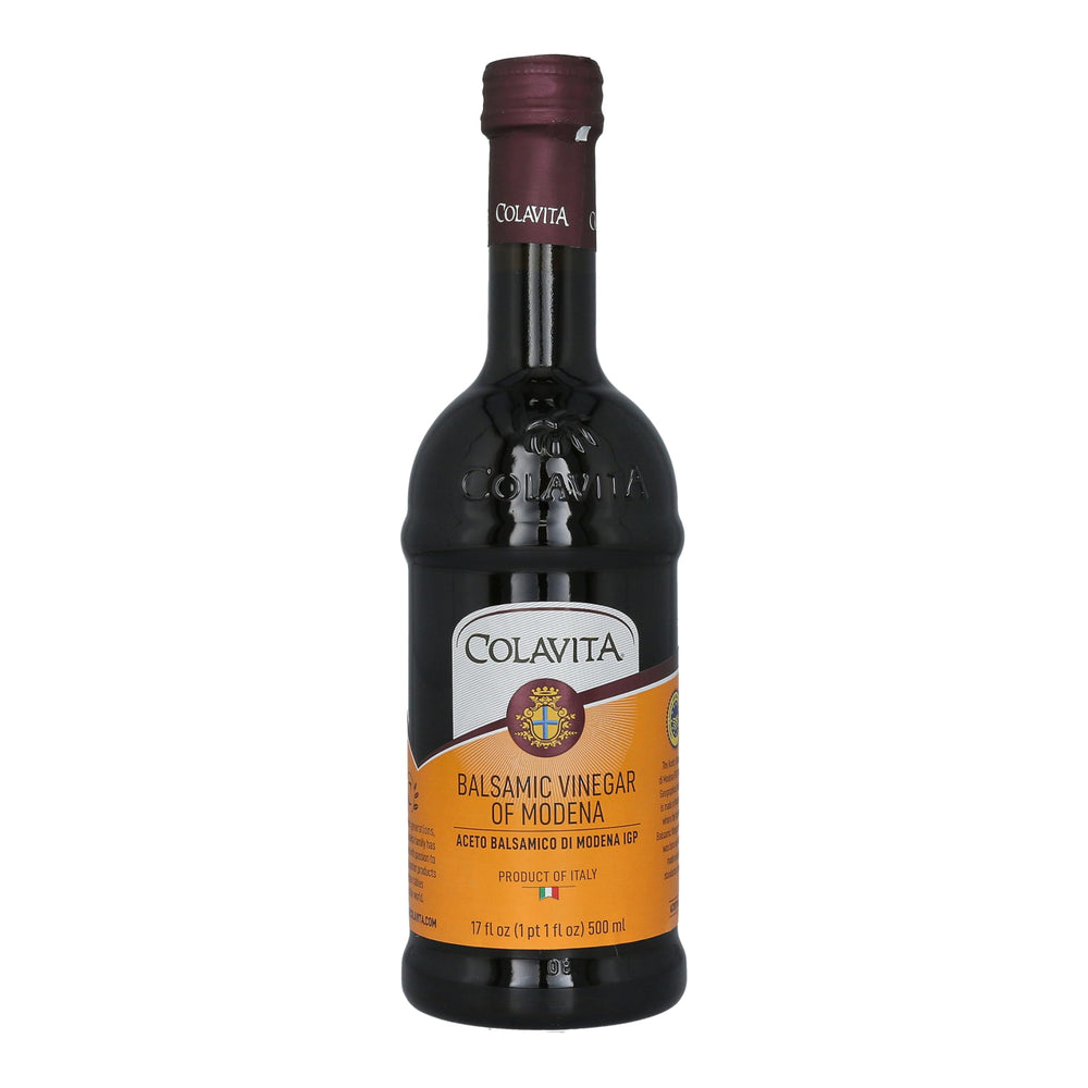 Colavita Balsamic Vinegar of Modena IGP bottle for dressings with Trebbiano sweetness.