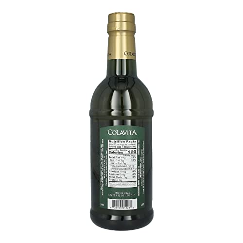 Colavita Premium Selection EVOO bottle close-up showing premium Italian quality.
