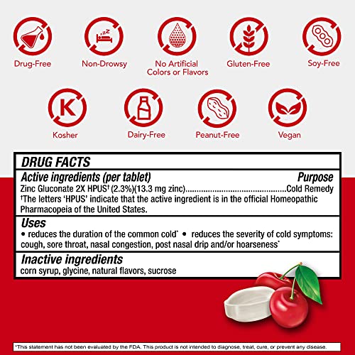 Cold-Eeze natural cherry zinc lozenges packaging front with 25-count box.