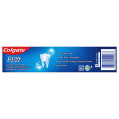 Colgate Cavity Protection toothpaste mint foam highlights fresh breath after brushing.