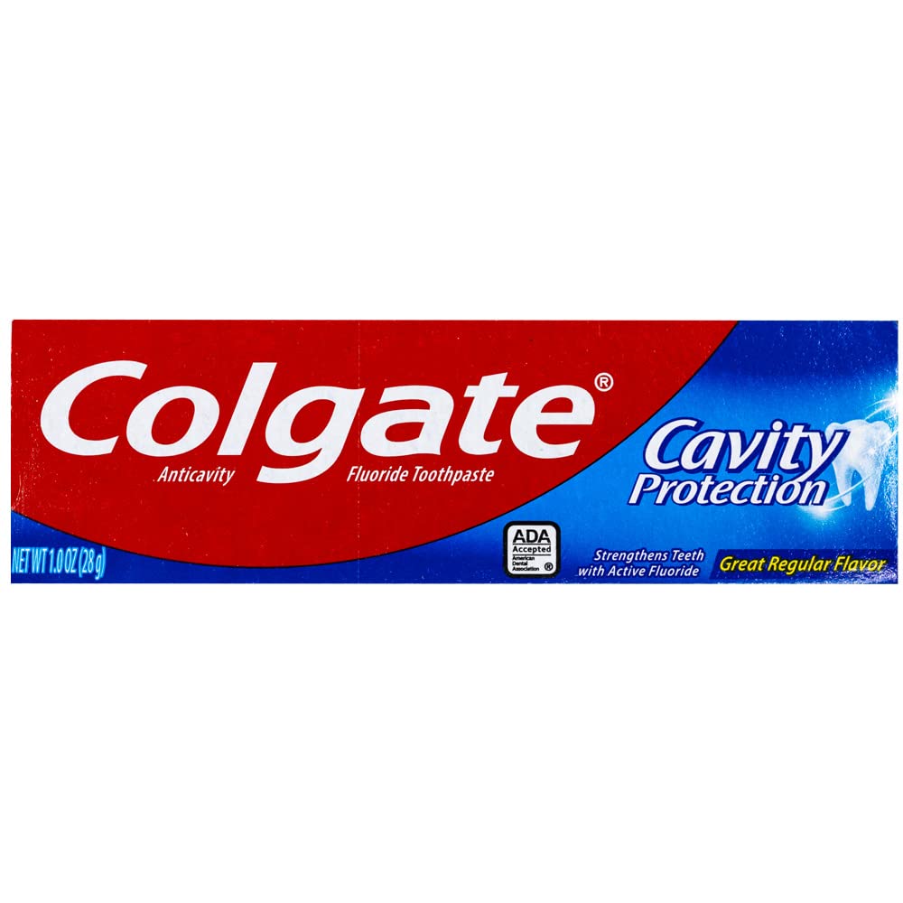 Colgate Creat Regular Flavor toothpaste close-up, travel-friendly packaging supports daily oral care.