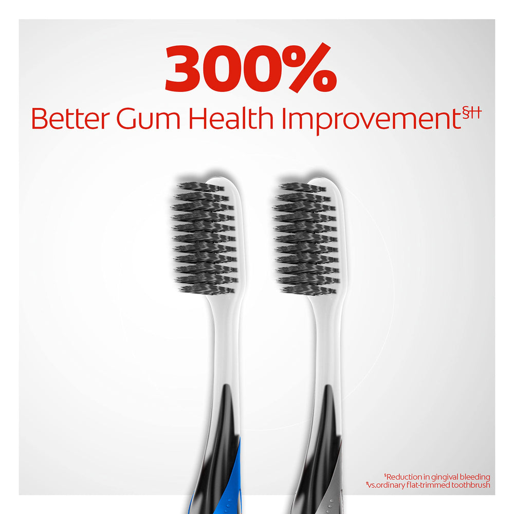 Colgate Gum Health Charcoal toothbrush antibacterial bristles on bristles