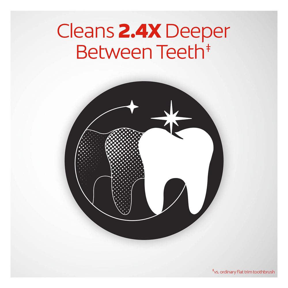 Colgate Gum Health Charcoal toothbrush deeper between teeth cleaning action