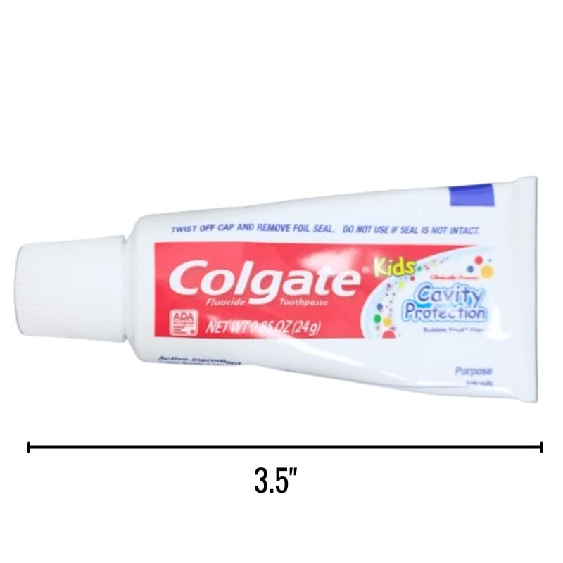 Colgate Kids toothpaste cavity protection formula visible for growing teeth