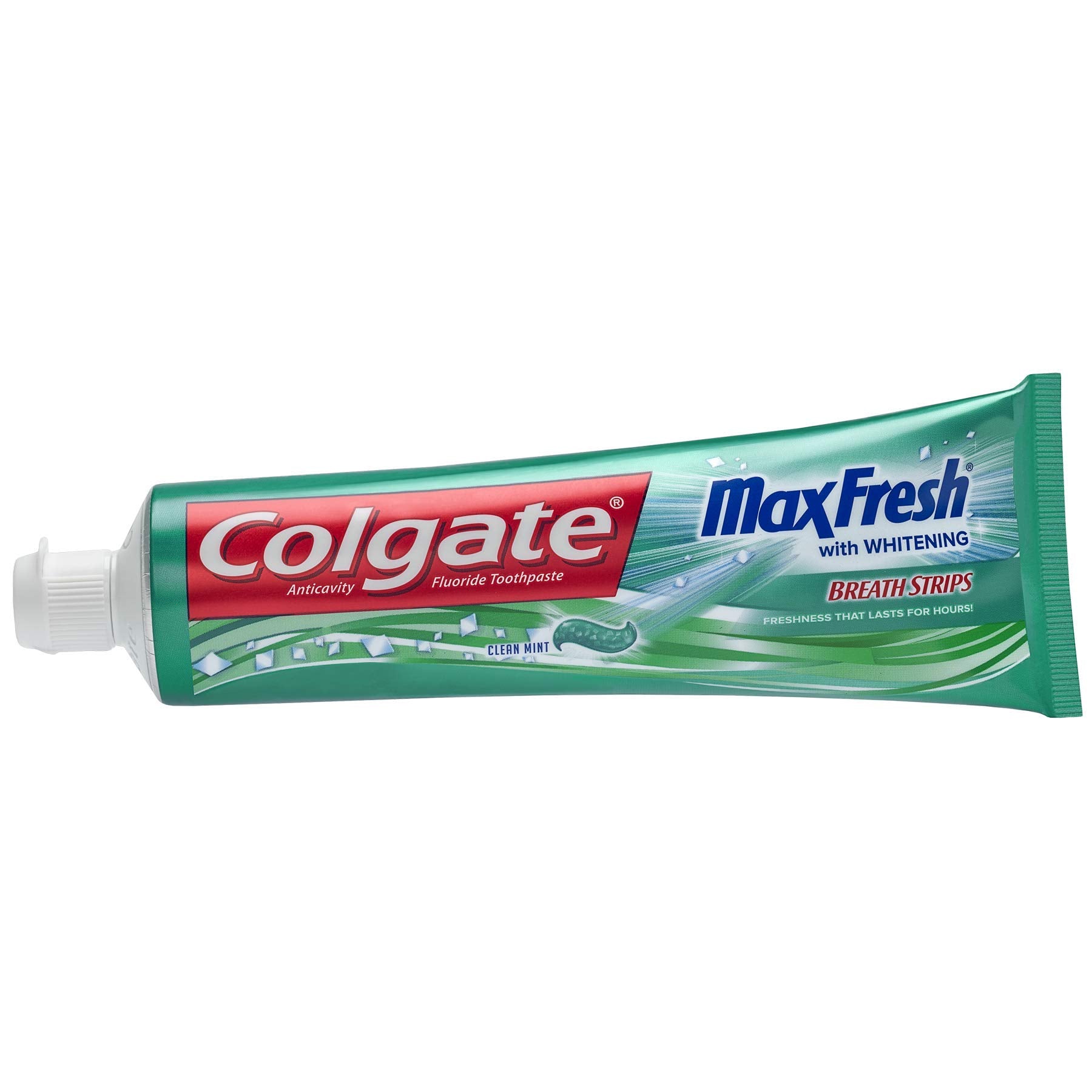 Teeth look brighter after Colgate Max Fresh whitening toothpaste