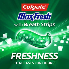 Brushing action with Colgate Max Fresh creates active foam