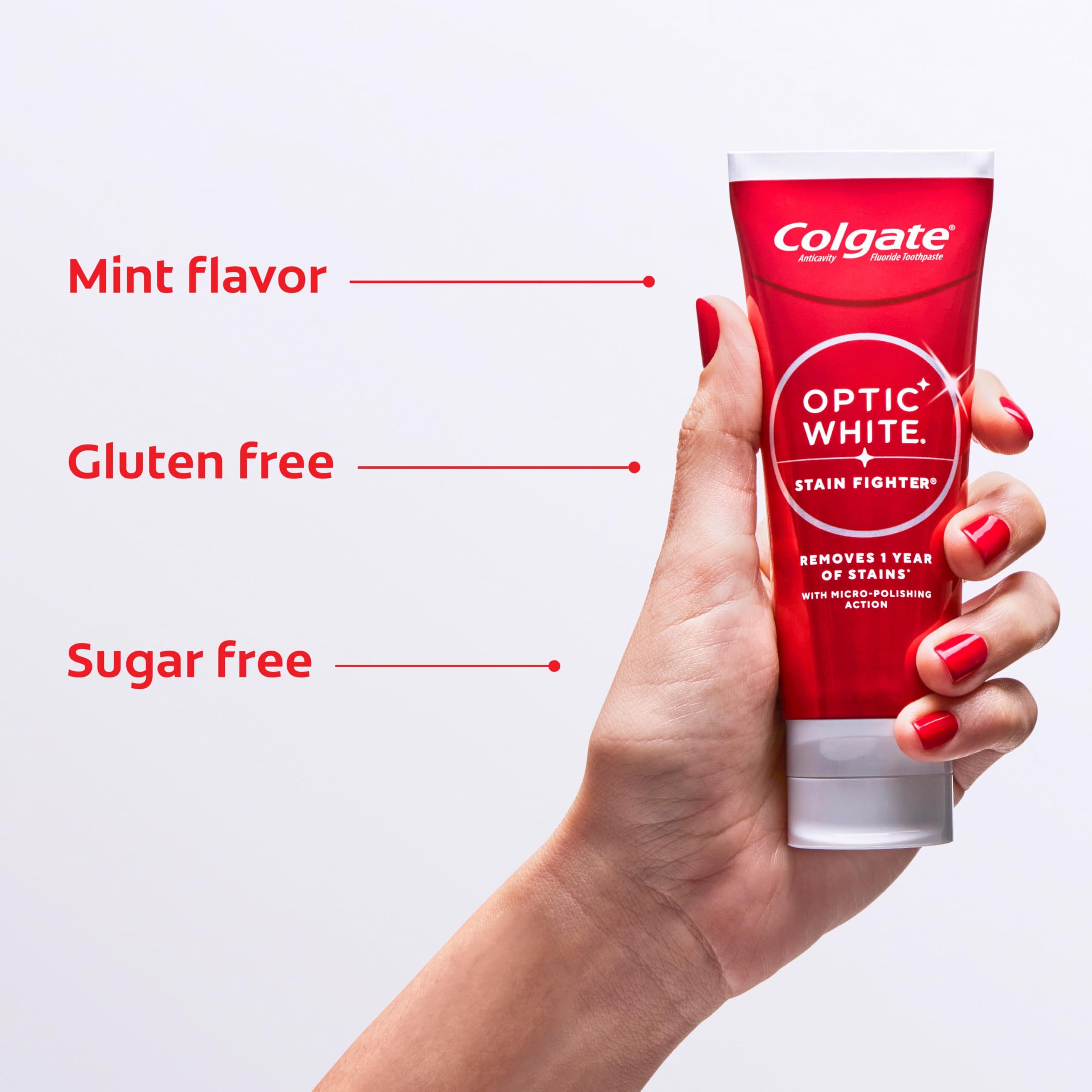 Invigorating mint flavor provides long-lasting refreshing breath after brushing