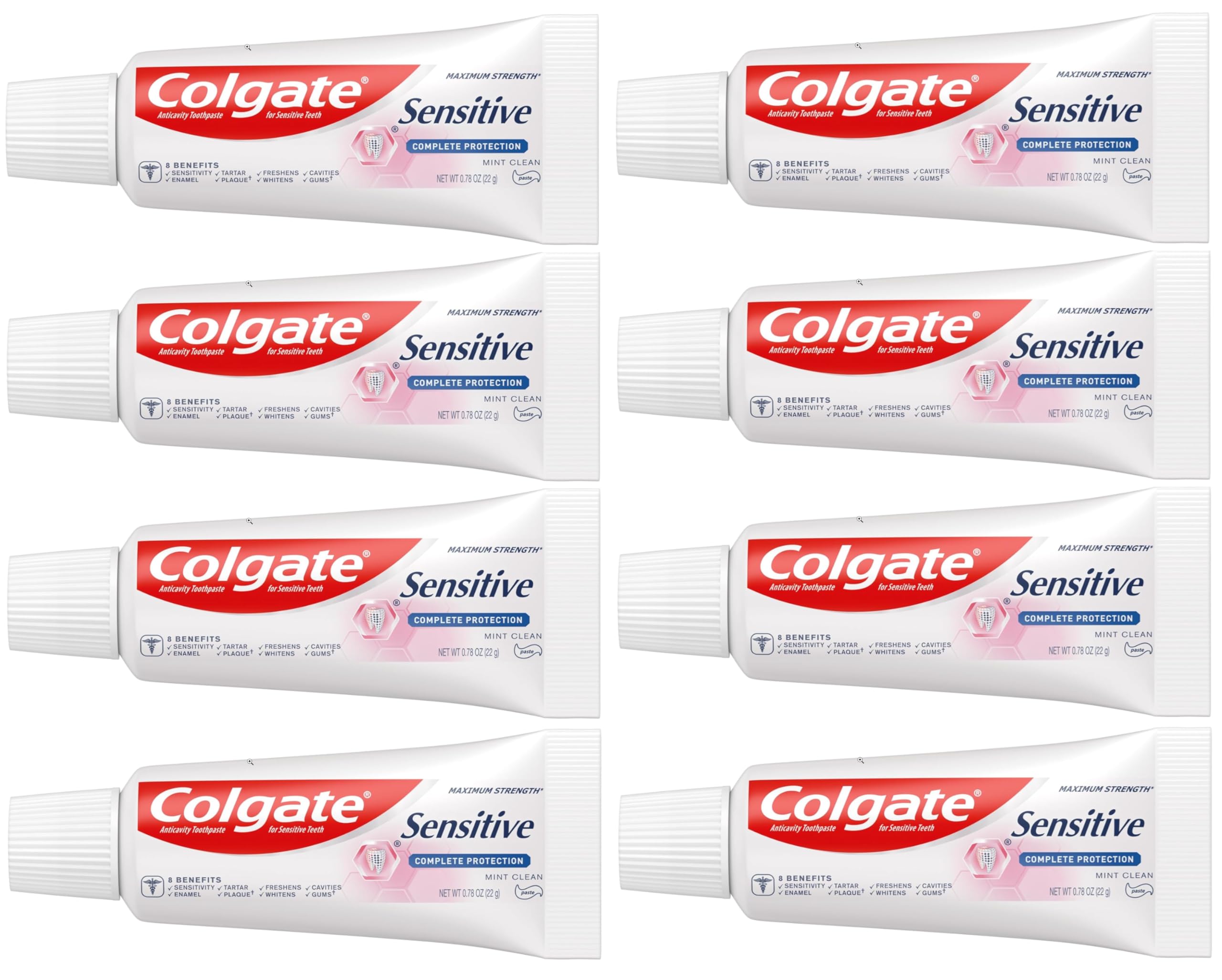 Colgate Sensitive Complete Protection eight-pack tubes keeps the family stocked.