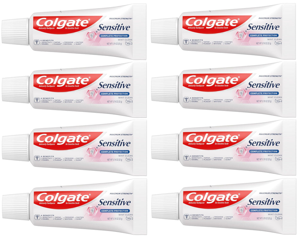 Colgate Sensitive Complete Protection eight-pack tubes keeps the family stocked.