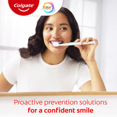 Colgate Total Active Prevention Clean Mint packaging shot shows four tubes ready to use.