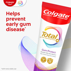 Dense mint foam from Colgate Total toothpaste in action