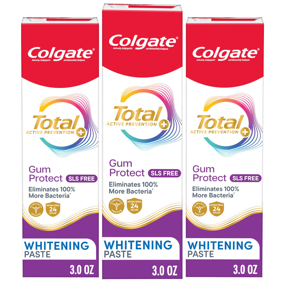 Colgate Total Active Prevention Gum Protect toothpaste 3-pack tubes for gum care