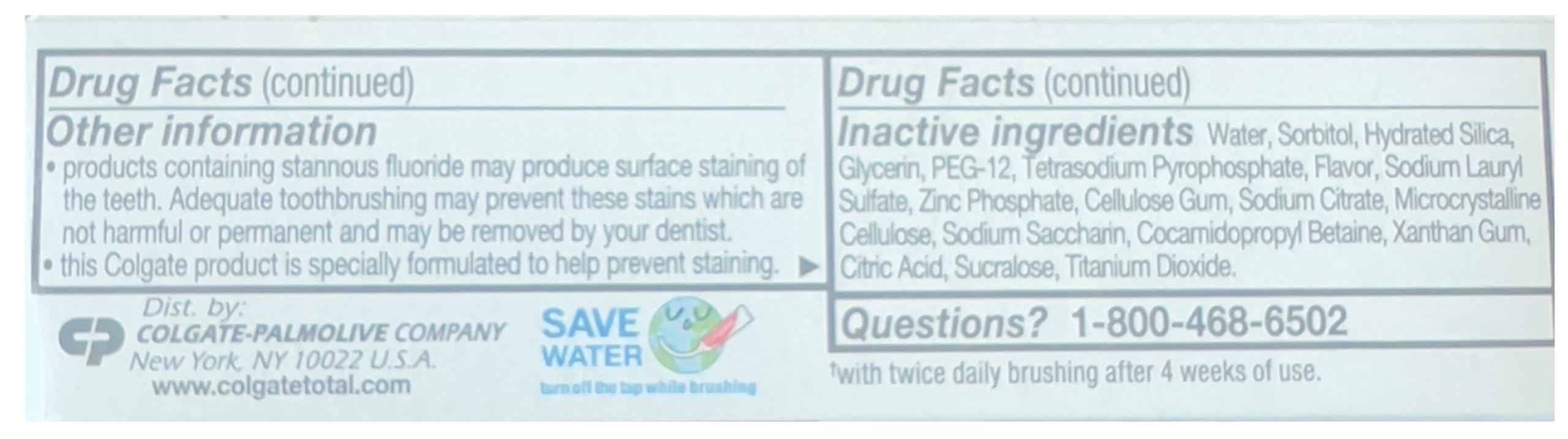 Colgate Total Clean Mint toothpaste showing fresh breath after brushing.