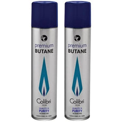 Colibri premium butane fuel 90ml canister, front view, for clean ignition.