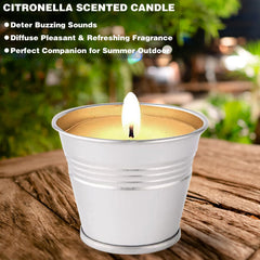 Collabell 2oz mini bucket candle ideal for portable outdoor seating and gatherings.
