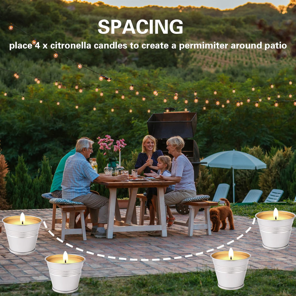 Collabell lead-free wick ensures steady burn across patio tables.