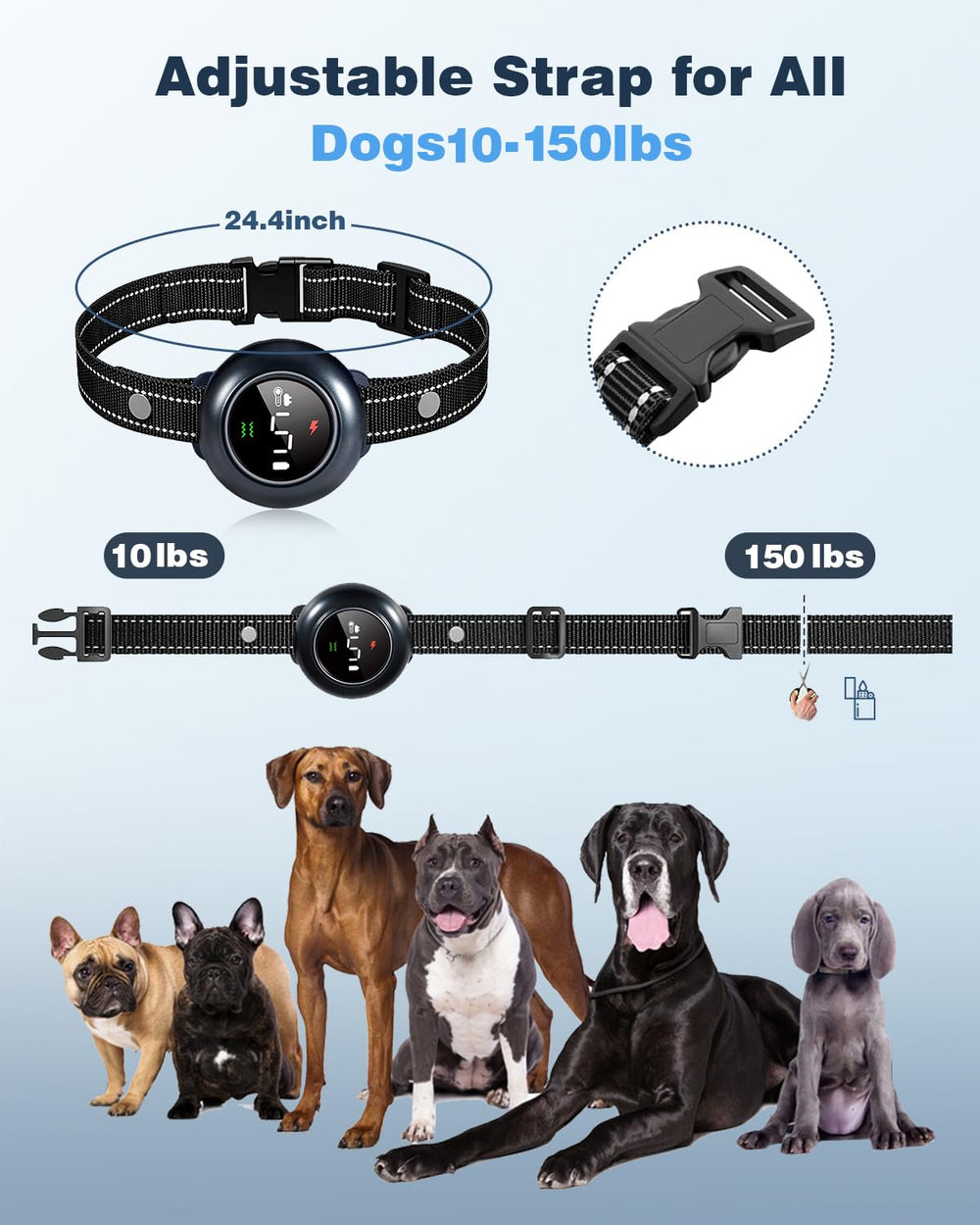Colofrog IP67 waterproof collar image emphasizes all-weather durability.