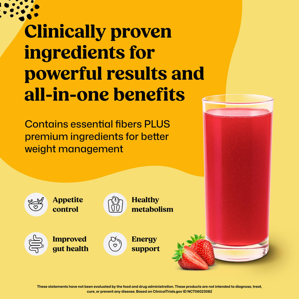 ColonBroom strawberry label closeup reveals flavor hints and key benefits