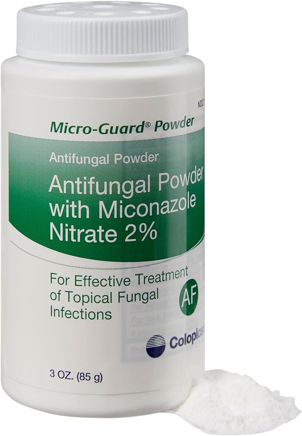 Coloplast Micro-Guard powder bottle for convenient application and infection control.
