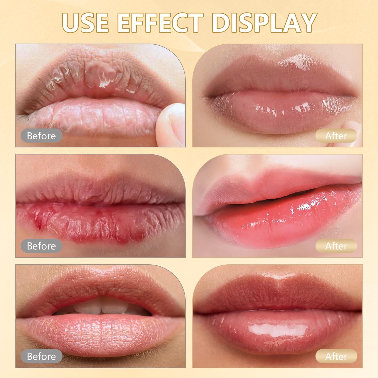 2PCS color-changing lipstick swatch on skin reveals personalized tint.
